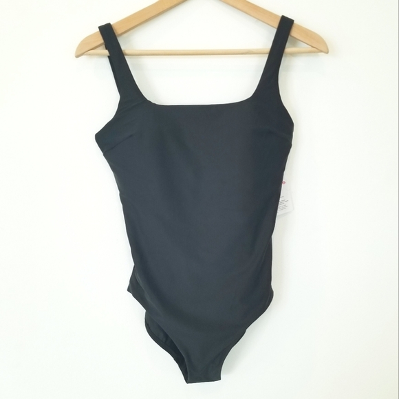 Lululemon Waterside Square Neck One Piece Swim Bikini Black Athletic NWT sz 8 - Picture 12 of 12